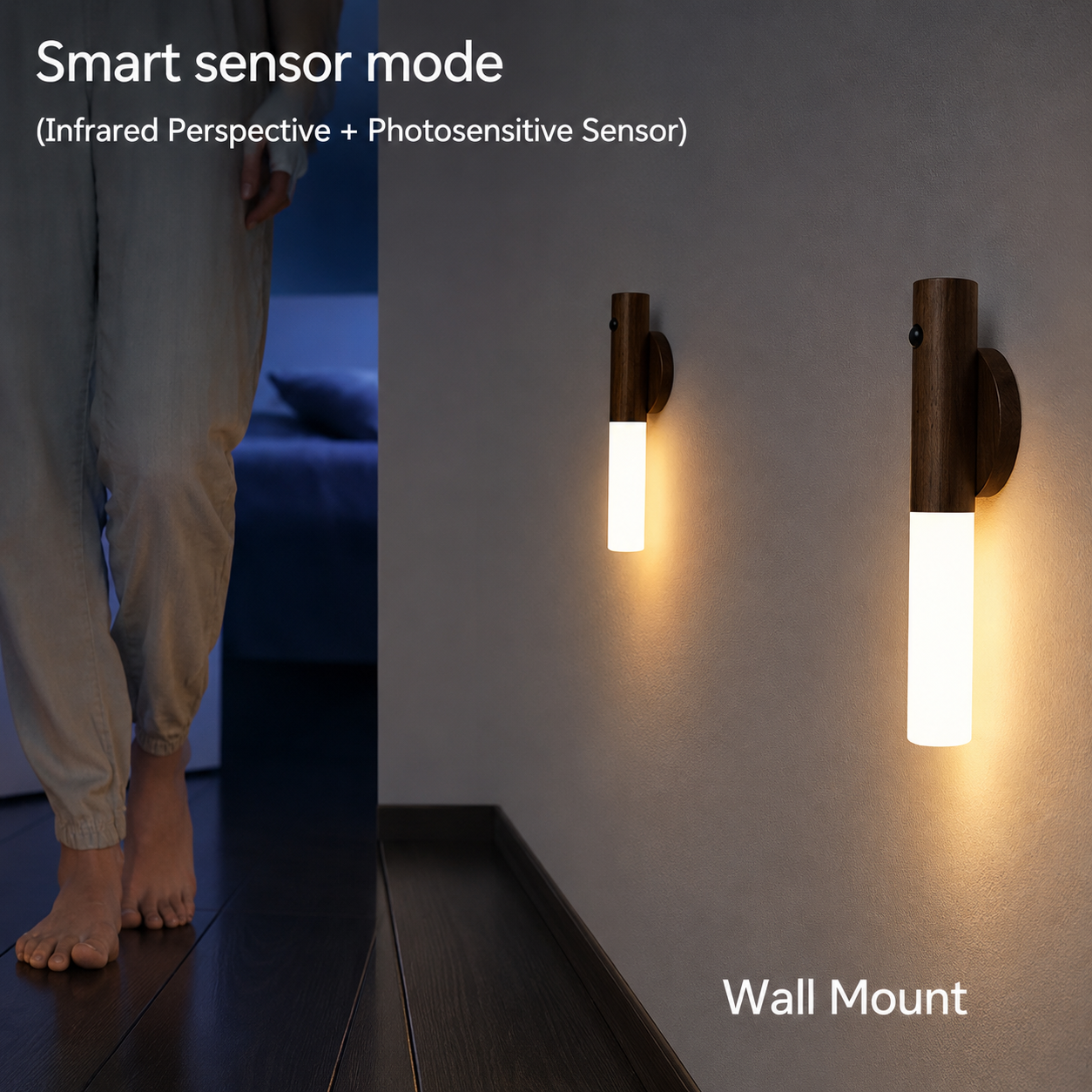 Wireless LED Motion Sensor Wall Lamp